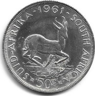 Afrique Du Sud 50c 1961 Dimension 33,1 MM - Sudáfrica