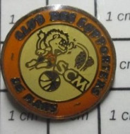 221 Pin's Pins : BEAU ET RARE / SPORTS / CLUB BASKET-BALL LE MANS SUPPORTEURS LION - Pallacanestro