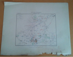 Carte  Histoire Militaire à Iéna Et Auerstaedt En 1806 " Armées Fraiçaise Et Prussienne  Ech :1/100.000 - Carte Topografiche