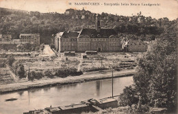Allemagne - Saarbrucken - Saarpartie Bein Neuen Landgericht - Canal - Péniche -  Carte Postale Ancienne - Saarbrücken
