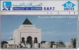 TARJETA DE MARRUECOS DE 50 UNITES MAUSOLEE MOHAMMED V RABAT (310C) - Morocco