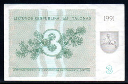 509-Lituanie 3 Talonas 1991 CZ530 - Litouwen