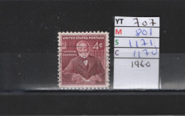 PRIX FIXE Obl  707 YT 801 MIC 1171 SCO  GIB Andrew Carnegie 1960 Andrew Carnegie 1960  Etats Unis 58A/09 - Usados