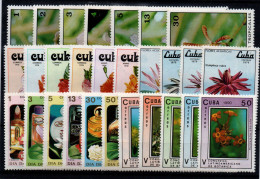 Cuba Nº 1656/62, 2086/9, 2105/8, 2937/42, 3035/9, A-308/9. Año 1973/90 - Unused Stamps