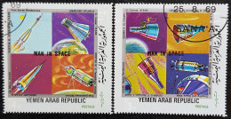 Yémen Du Nord 1969 Man In Space Program  Stampworld N° 938 Et 939 - Yemen