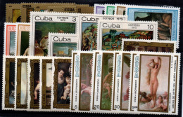 Cuba Nº 1444/7, 1949/54, 2452/7, 2736/41, 3050/3. Año 1970/90 - Nuovi