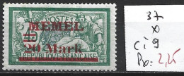 MEMEL 37 * Côte 9 € - Unused Stamps