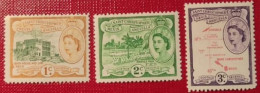 GRAN BRETAGNA SAINT CHRISTOPHER 1956 1c-2c-3c New - St.Cristopher-Nevis & Anguilla (...-1980)