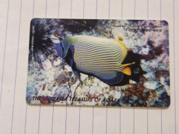 JORDAN-(JO-ALO-0012B)-The Undersea-(12)-(1000-200493)-(1JD)-(3/2000)-used Card+1card Prepiad Free - Jordania