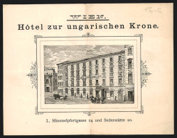 Rechnung Wien, Hotel Zur Ungarischen Krone, Hotelansicht An Der Himmelpfortgasse 14  - Austria