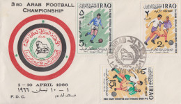 Enveloppe  FDC  1er   Jour    IRAK   3éme   Coupe   Arabe  De  Football    1966 - Briefe U. Dokumente