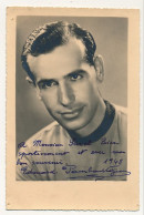 Photographie 9X14cm - EDOUARD PAMBOUKDJIAN, Dédicacée "A Monsieur Surel, Sportivement Et Avec... 1948 - Cycling