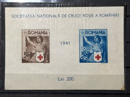 Crucea Roșie 1941 MNH  Colita Nedantelata - Ungebraucht