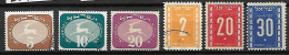 ISRAEL.   1949 / 52.  Lot De Timbres-taxe.  6 Valeurs - Timbres-taxe