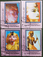 Yémen Du Nord 1970 Tutankhamun And His Time - Exhibition In Paris 1967  Stampworld N° 1101 à 1104 Série Complète - Yemen