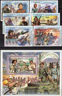 Militär-Auto 1983 Libya 1191/6+ Block 78 ** 10€ Jubiläum Revolution Frauen Der Abwehr Hoja S/s Womans M/s Sheet Bf Libye - Stamps