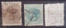 Nouvelle-Zélande 1882 N°63 Avec Sud Au Dos Et D11+ N°63/64 Ob TB - Gebruikt