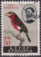 1965 Äthiopien ° Mi:ET 428, Sn:ET 389, Yt:ET 391, Double-toothed Barbet (Lybius Bidentatus), Vögel - Etiopia