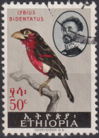 1965 Äthiopien ° Mi:ET 428, Sn:ET 389, Yt:ET 391, Double-toothed Barbet (Lybius Bidentatus), Vögel - Ethiopia