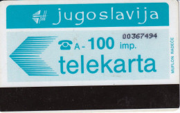 TARJETA DE YUGOSLAVIA DE 100 IMP - ZAGREB - Yugoslavia