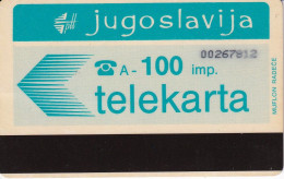 TARJETA DE YUGOSLAVIA DE 100 IMP - MAZQUITE ZAGREB - Yougoslavie