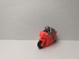 Delcampe - Kinder : K92 N35   Motorrad Mit Schwungradantrieb 1991 - Motorrad  - Rosa - Steckfiguren