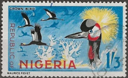 NIGERIA 1965 Crowned Cranes - 1s.3d. - Multicoloured FU - Nigeria (1961-...)