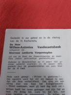 Doodsprentje Willem Antonius Vandecaetsbeek / Munsterbilzen 11/3/1901 - 26/1/1975 ( Lamberta Vangeneugden ) - Religion & Esotérisme