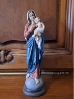 Statue Sainte Vierge Marie Portant L'enfant Jesus. - Arte Religioso