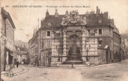 FRANCE - Besançon Les Bains - Fontaine Et Place De L'Etat Major - Carte Postale Ancienne - Besancon