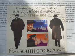 South Georgia Sud Georgie Bl Bloc Blok Sheet 1 Churchill Mnh Neuf ** - Zuid-Georgia