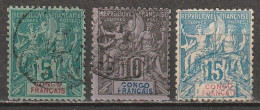 Congo N° 15, 16, 17 - Usati