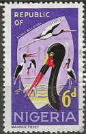 NIGERIA 1965 Saddle-bill Stork - 6d. - Multicoloured FU - Nigeria (1961-...)