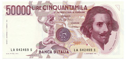 50000 LIRE GIAN LORENZO BERNINI I TIPO LETTERA A 15/03/1984 SUP - Otros & Sin Clasificación