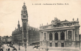 FRANCE - Lille - Vue Sur La Bourse Et Le Théâtre - E.C - Carte Postale Ancienne - Lille