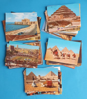 EGYPTE LOT 100 CARTES POSTALES MODERNES ET SEMI MODERNES TIMBRE STAMP - Collezioni E Lotti