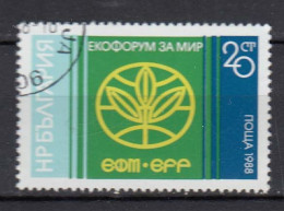 Bulgaria 1988 - Eco-Forum For Peace, Mi-Nr. 3710, Used - Oblitérés