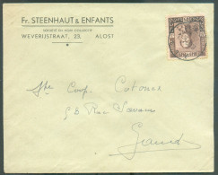 Affr. 90c. Centenaire De L'Epaulette Obl. Sc AALST1  Sur Lettre (STEENHAUT & Enfants) 12-I-1950 Vers Gand - 21946 - Lettres & Documents