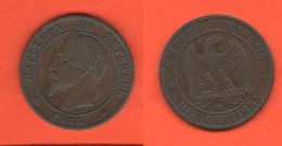 Francia 10 Centesimi 1864 BB France 10 Centimes 1864 BB Bronze Coin  ∇ 2 - 10 Centimes