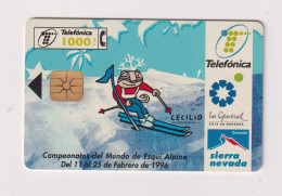 SPAIN - Skiing Chip Phonecard - Commemorative Pubblicitarie