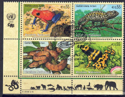 UNO Wien 2006 - Gefährdete Arten (XIV) - Amphibien, Nr. 461 - 464 Zd., Gestempelt / Used - Used Stamps