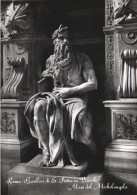 ROME, LAZIO, ST. PETER'S CHURCH, ARCHITECTURE, MICHELANGELO, MOSES, STATUE, ITALY, POSTCARD - San Pietro