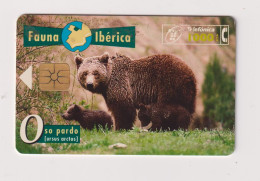 SPAIN - Brown Bear Chip Phonecard - Commemorative Advertisment