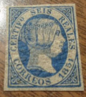 ESPAGNE 6 REALES 1852 - Unused Stamps