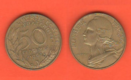 Francia 50 Centesimi 1962 France 50 Centimes 1962 Bronze Coin  ∇ 2 - 50 Centimes