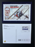 France 2023 Stationery Carte Postale Entier Ganzsache Edouard Nieuport Paris Airplane Avion Flugzeug Poste Aérienne 1936 - Aviones