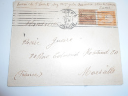 France Ex Colonies Tunisie , Lettre Tunis 1923 Pour Marseille - Brieven En Documenten