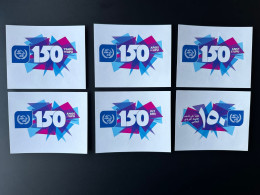 Berne Bern 2024 150 Ans Years UPU Union Postale Universelle Historian's Colloquium 6 Stickers Languages - U.P.U.