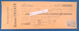 ● Bernard FRICKER 1903 Villeneuve Sur Yonne - Epicerie En Gros Ex Maison Vallat - Rigollet Pharmacien Joigny Rare Mandat - Lettres De Change