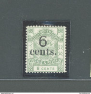 1891-92 North Borneo, Stanley Gibbons N. 55 - 6c. On 8c. Yellow Green - MNH** - Autres & Non Classés